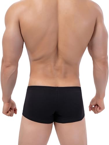 IKINGSKY Men's Cotton Bulge Boxer Briefs Sexy Pouch Shorts Stretch Low Rise Trunks Under Panties for Men4