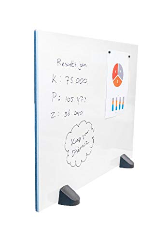 Tableau magnétique de bureau et mampara de séparation pour espace de travail