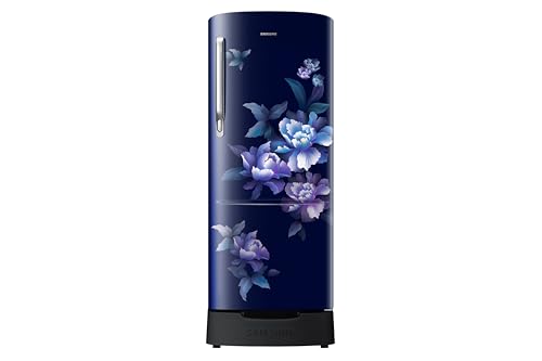 Image of Samsung 183 L, 2 Star, Digital Inverter, Direct-Cool Single Door Refrigerator (RR20H1812HV /HL, Himalayan Poppy Blue, Base Stand Drawer, Single Touch Defrost, 2026 Model)