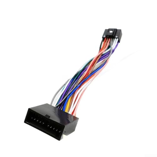 Desiumite Coche 20P a 16P hembra a macho arnés sin costuras sistema de navegación conexión ABS señal estable pin personalizado ajuste cable negro actualización de cable de fábrica