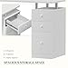 Charmmade Nail Desk,White Manicure Table,Beauty Salon Nail Desk, Acetone Resistant Nail Station with Wrist Cushion, Storage Drawers, and Cabinets, for Beauty, Salon, Spa Makeup (White-03)