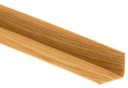 PVC Flexible Skirting Board - SELF-ADHESIVE - 28x22 mm 5 and 15 M Oak Beech Transition Profile Wall Caulk Strip TMW Profiles (15M, Natural Oak)