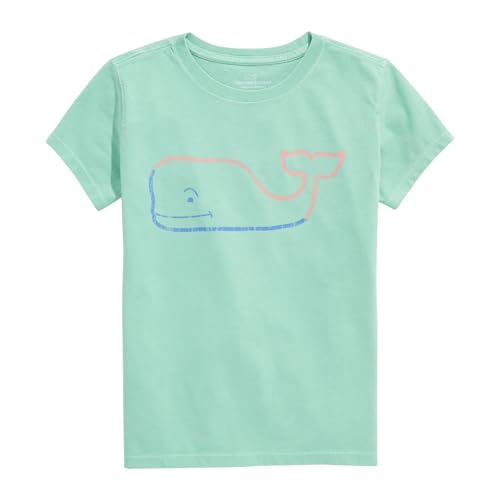 Image of vineyard vines Girls' Girls' Garment Dyed Burgee Whale Short-Sleeve Tee