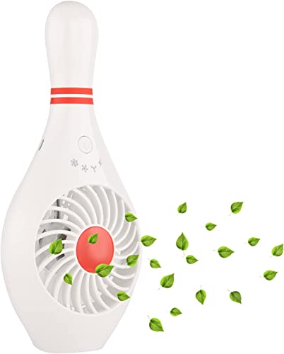 AUOTO Handheld Portable Fan Bowling Pin Fan Mini Small Personal USB Fan for Home Office Sports Travel Bodybuilding and face fan for makeup Festival Holiday Gift
