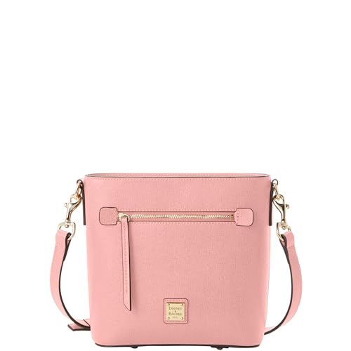 Dooney & Bourke Handbags for Women, Saffiano Leather Small Crossbody Bags for Women - Pale Pink