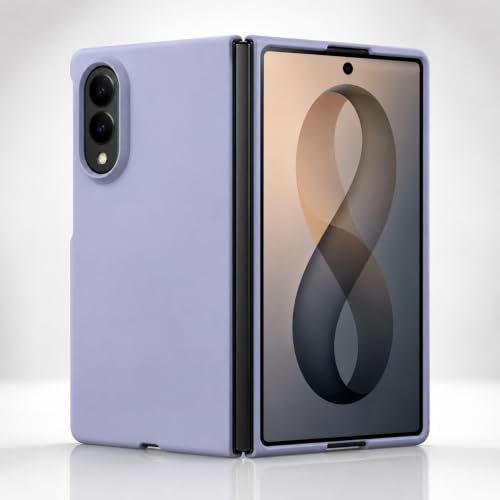 Image of amazon basics Slim Matte Hard PC Back Cover Case for Samsung Galaxy Z Fold 8 with Integrated Hinge Protection and Smooth Anti-Fingerprint Finish (Midnight Purple)