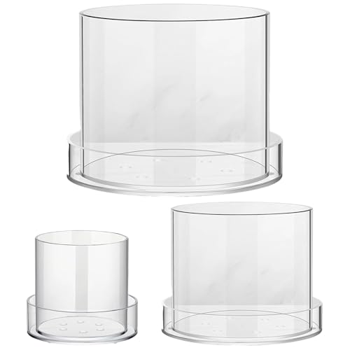 Macetas transparentes con drenaje de acrílico para controlar el riego de raíces de orquídeas 2