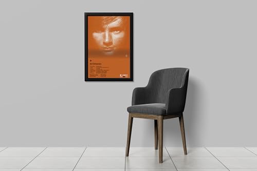 Image of BLINKART ED SHEERAN-+ Wall Photo Frames | Wall Art for Bedroom, Living Room, Studio or Office | Album Cover Print with Spotify Song Link QR Code | Gift for Fans - 8x12 In