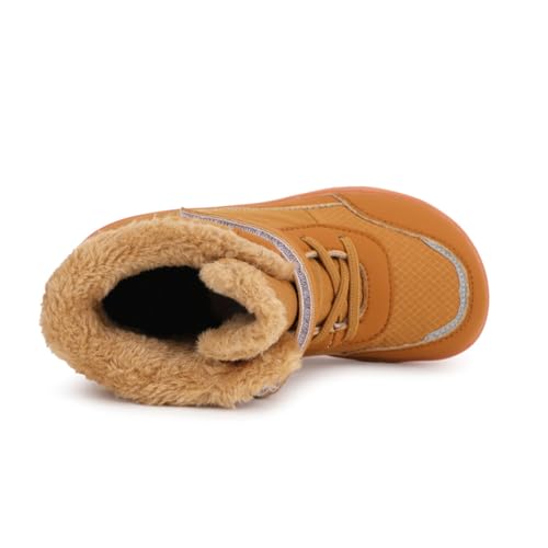 Generic Boys Winter Snow Boots, Waterproof, Non-Slip, Pink, Lace-Up, Memory Foam Insole, Modern, Casual, Synthetic Rubber Sole, Mesh, Faux Fur, Size 113