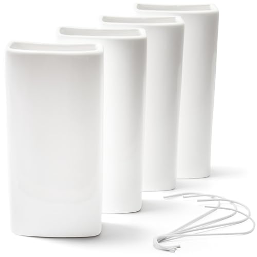 Ligano® Heizkörper Luftbefeuchter weiß – Keramik Wasserverdunster für die Heizung (4er Set)