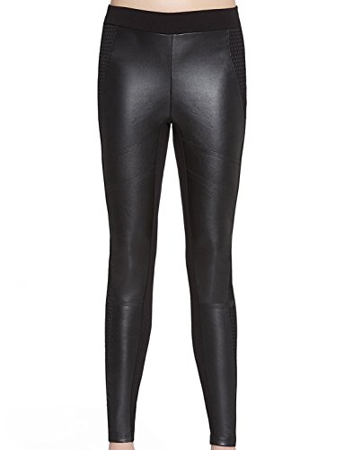 Bas Bleu Legging Double Effets Tissu/Simili Cuir Taille L Cover