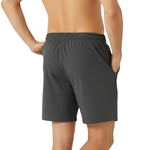 Image of NINQ Workout Half Pant for Man | Gym Shorts for Men with Drawstring Waist & 2 Zipper Pockets | Stylish Lightweight Shorts Pant for Men Sports