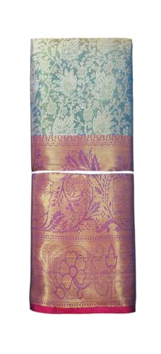 Image of VFCollections Women's Kanchipuram Silk Pure Pattu Sarees With Blouse