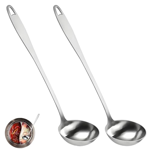 2 Stück Suppenkelle Set 31cm Großer Suppenlöffel aus Hochwertigem Edelstahl Hochwertigem Suppenkelle Edelstahl Zum Servierlöffel Servieren von Suppen und Eintöpfen Spülmaschinengeeignet 2 Stück Suppenkelle Set 31cm Großer Suppenlöffel aus Hochwertigem Edelstahl Hochwertigem Suppenkelle Edelstahl Zum Servierlöffel Servieren von Suppen und Eintöpfen Spülmaschinengeeignet