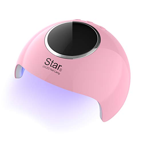 36W UV LED Nail Lamp Nail Polish Curing Lamps Nail Dryers for Gel Polish Fingernail & Toenail Polishes Art Professional Nail Light with Sensor 3 Timers (Pink 1)