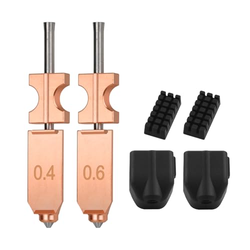 2pcs Upgraded 0.4MM 0.6mm Hotend Kit for AD5X Quick-Detachable Nozzle Extruder Quick Release Nozzle Heater Block Throat 
