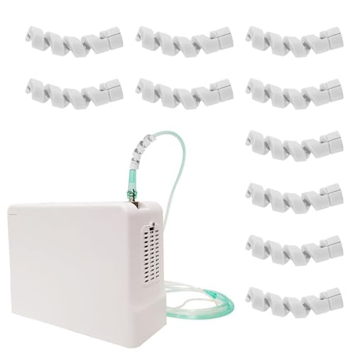 10 Pack Oxygen Tube Support Crimp Straightener for Portable Oxygen Concentrator Oxygen Hose Nasal Cannula, Oxygen Tubing Supports Oxygen Accessories (Colorful)