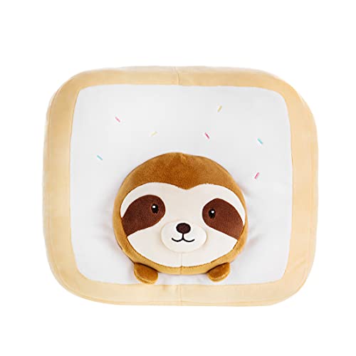 MINISO Throw Pillow Lumbar Pillow, Cozy Couch Pillow Ideal Back Support, Decorative Stuffed Pillow for Office Nap/Cuddling/Waist Rest, Suits for Office Chair Car Sofa Bed Back Cushion (Toast Sloth)