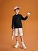 Haloumoning Boys Fashion Hoodies Kids Long Sleeve Hooded Sweatshirts 5-14 Years Black
