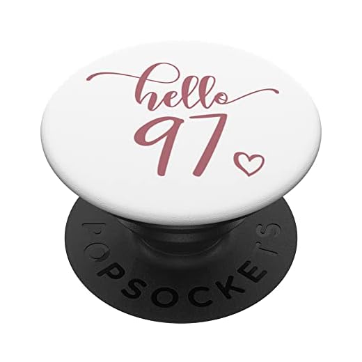 97 cumpleaños, para mujeres, Hello 97 Cute 97 Años PopSockets PopGrip Intercambiable