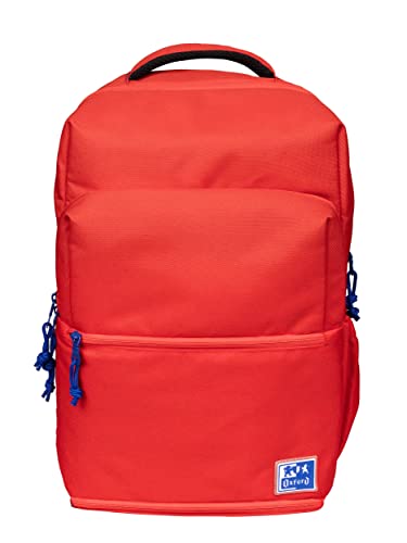 Oxford B-Out, Mochila Escolar Unisex, 30L, 42cm, Bolsillo Acolchado para Portátil, Compartimento Isotérmico, Poliéster Reciclado RPET, Color Rojo