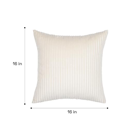 Image of Wakefit Designer Cushion Cover | 16x16 inch | Super Soft Durable Fabric | Machine Washable | Pack of 1 | Aura Pearl