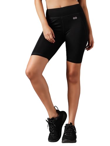 Clovia Pantalones Cortos de Ciclismo Deportivos de poliéster para Mujer, poliéster, M