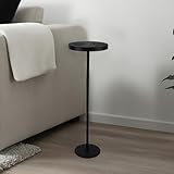 COVLON Metal Drink Table, Black Side Table, Modern Martini Table Small End Table for Small Spaces, Living Room, Sofa Couch, Patio, Black