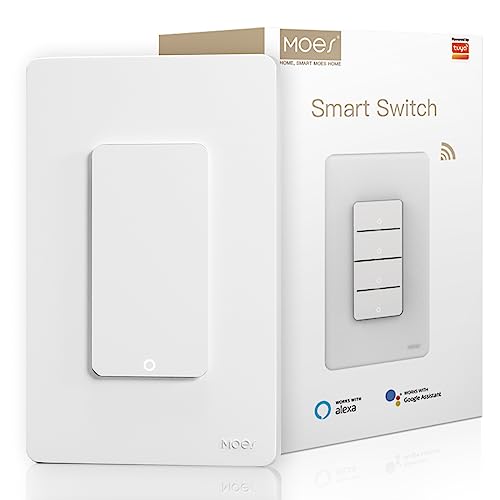 MOES 1-Gang 2.4GHz Wi-Fi Smart Light Switch