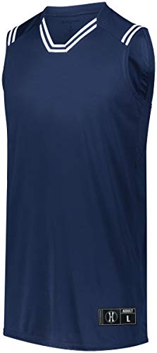Holloway Sportswear Boys Retro Basketball Jersey S Navy/White