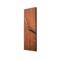 KOLYMAX Wooden Wall Clock Silent Non Ticking, Frameless Rectangle Art Wall Clocks Farmhouse Wall