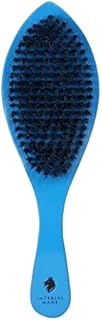 IMPERIAL MANE Medium Hard Wave Brush for Men – 360 All Purpose Curved Brush for Waves for Thin and Normal Hair – Boar Bristles Hard Brush for Hair Cultivating Polishing, Blue