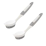 Pot Brush Silicone Long Handle Kitchen Household Decontamination Dishwashing Brush Cleaning Brush...