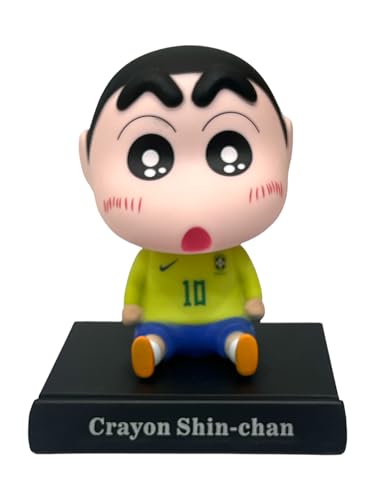 Image of AUGEN Super Hero Shinchan Neymar Action Figure Limited Edition Bobblehead with Mobile Holder for Car Dashboard, Office Desk & Study Table (Pack of 1)