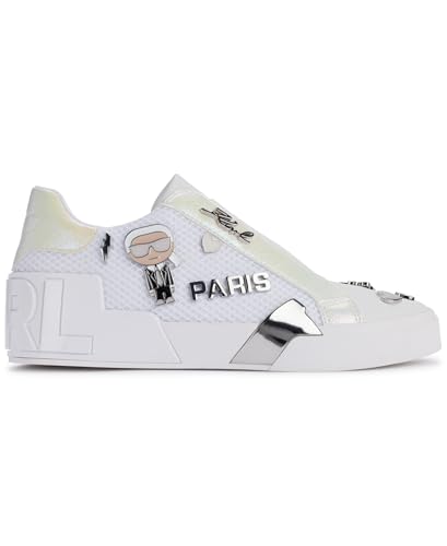 Image of Karl Lagerfeld Women's Mavise Slip on Sneaker with Pins | Casual Shoes