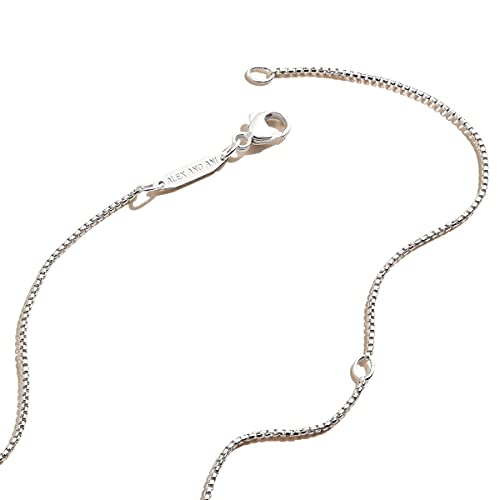 Alex and ANI Path of Symbols Adjustable Necklace for Women, Moon Pendant, Sterling Silver, 15 to 18 in2