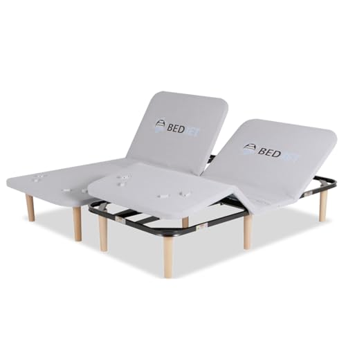Image of BedJet Adjustable Bed Frame - New Technology - Ultra-Slim 1.75 inch Thick Zero Clearance Legless Design for Any Bed Including Platform & Storage beds - Zero Gravity, Anti-Snore (Split King Frame + Legs)