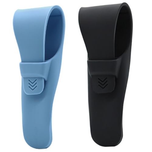GRADENEVE 2個シリコーン製剃?刀収納袋 旅行用カミソリケース 北欧ブルー ブラック 耐久性と保護に優れたカミソリカバー メンズシェーバー用