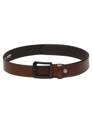 Image of TEAKWOOD LEATHERS Men's Casual Leather Belt, 6 Holes, Classic Buckle Lock Belts for Men | T BT EC 1