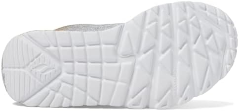 Skechers Kids Girls Uno Lite Sneaker, White/Multi, 6 Big Kid | Image 2
