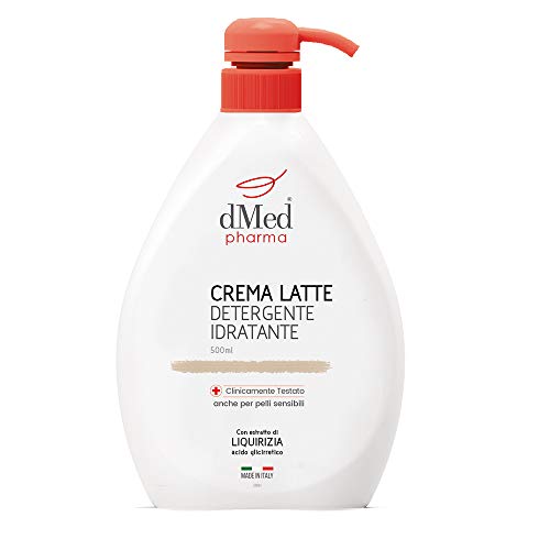 Dmed Pharma Crema Latte Detergente Idratante - Detergente Delicato Senza Risciacquo - 500 Ml