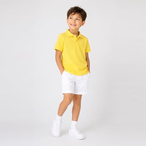 Image of Mud Kingdom Boys Polo Shirt Short Sleeve School Uniform Pique Polo Summer