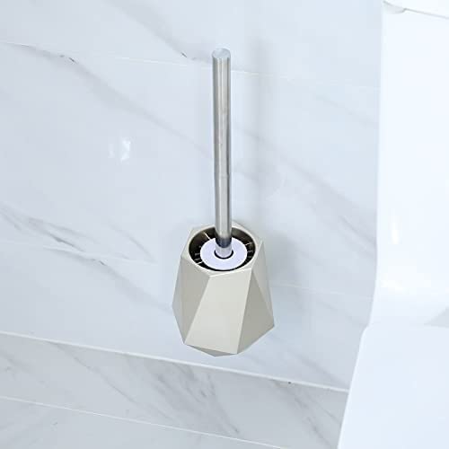 Escobilla WC Escobilla De Baño De Silicona TPR, Escobilla De Baño Nórdica Montada En La Pared O De Pie, Escobilla De Baño, Accesorios De Baño Escobilla de Baño (Color : White)