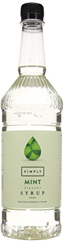 Simply Mint Syrup Vegan & Nut Free Flavoured Syrup for Coffee Cocktails & Baking (1 Litre)