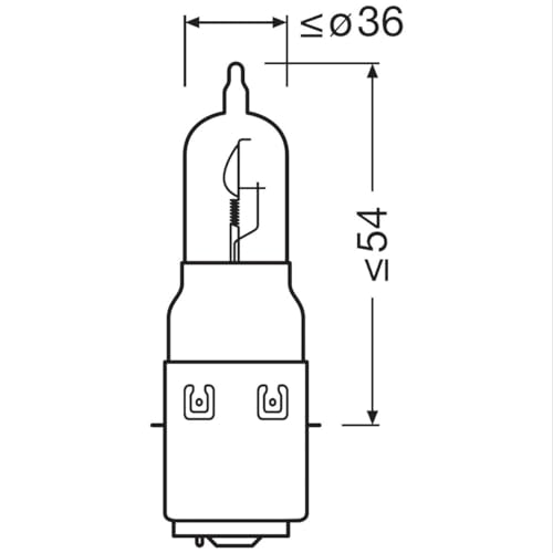 Bombilla S2 para faro de motos OSRAM 64327 halógena 12V 35/35W casquillo BA20D recambio 4