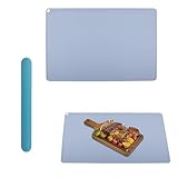Schreibtischunterlage Kinder,Bastelmatte Silikon mit Magnetischer Absorptionsclip,Iederverwendbare Malmatte Blatt Matte,Malunterlage für kindere Groß 60 x 40 cm, für DIY Handwerk Kinder Malen (Blau)