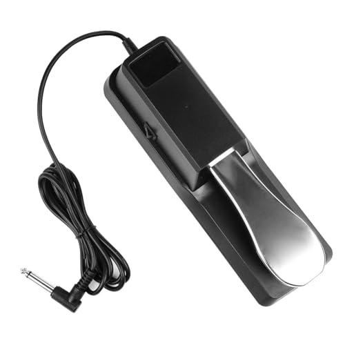 Tiardey 1PCS electric piano sustain pedal, Piano Pedal Keyboard Foot Damper Pedal with Polarity Switch, 6.5mm Input - Image 2