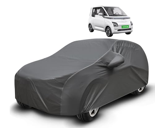 Image of Auto Hub Waterproof Car Cover Compatible with MG Comet with Mirror Pockets, Soft Cotton Lining, MG Comet Car Cover Waterproof, Grey
