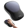 meatanty Alfombrilla de mouse con reposamuñecas, soporte ergonómico para la muñeca, alfombrilla de mouse de escritorio, accesorios de computadora, espuma viscoelástica suave, alivio del dolor de mano
