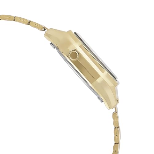 Image of Casio Vintage LA680WGA-1DF Digital Black Dial Women Watch Gold Stainless Steel Strap (D344)